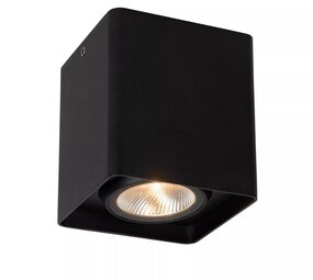Lucide LED plafonnire LEEDS - IP54 - 2700K - 9W - Zwart