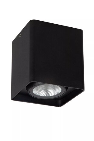 Lucide LED plafonnire LEEDS - IP54 - 2700K - 9W - Zwart