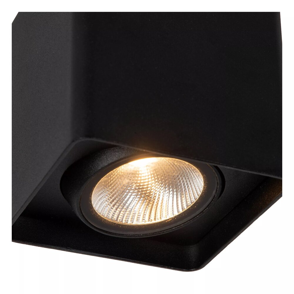 Lucide LED plafonnire LEEDS - IP54 - 2700K - 9W - Zwart