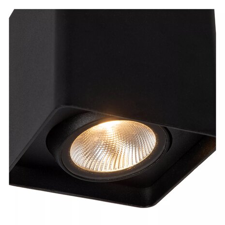 Lucide LED plafonnire LEEDS - IP54 - 2700K - 9W - Zwart