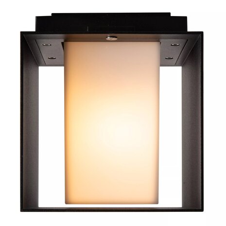 Lucide LED Wandlamp EXETER - IP54 - E27 fitting - Zwart