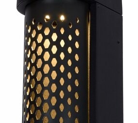 Lucide LED Wandlamp KIRAN - IP65 - 10W - 2700K - Zwart