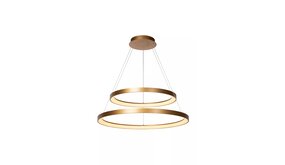 Lucide LED Hanglamp Ringlamp  - VIDAL Mat Goud/Messing - 780mm - 92W - 2700K 827 Warm Wit | TRIAC Dimbaar Lucide LED Hanglamp Ringlamp  - VIDAL Mat Goud/Messing - 780mm - 92W - 2700K 827 Warm Wit | TRIAC Dimbaar