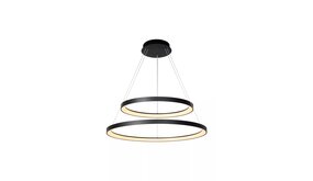 Lucide Dimbare LED Hanglamp Ringlamp 2- Lichts - VIDAL Zwart - 780MM - 92W - 2700K 827 Warm Wit | TRIAC Dimbaar Lucide Dimbare LED Hanglamp Ringlamp 2- Lichts - VIDAL Zwart - 780MM - 92W - 2700K 827 Warm Wit | TRIAC Dimbaar