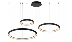 Lucide Dimbare LED Hanglamp - 780MM Ringlamp VIDAL Zwart - 120W 2700K 927 Warm Wit - 3-Lichts | TRIAC Dimbaar - 3 Jaar Garantie Lucide Dimbare LED Hanglamp - 780MM Ringlamp VIDAL Zwart - 120W 2700K 927 Warm Wit - 3-Lichts | TRIAC Dimbaar - 3 Jaar Garantie