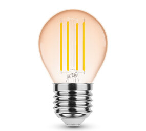 LED Filament lamp - Dimbaar - E27 fitting - G45 - 4W vervangt 28W - 1800K extra warm wit licht