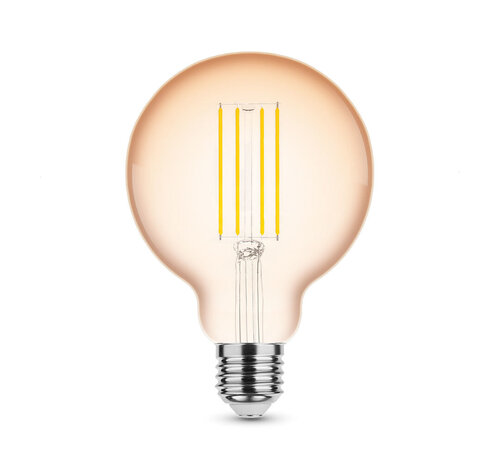 Modee Lighting LED Filament lamp - Dimbaar - E27 fitting - G95 - 4W vervangt 28W - 1800K extra warm wit licht