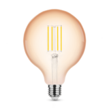 OP=OP LED Filament lamp - Dimbaar - E27 fitting - G125 - 4W vervangt 28W - 1800K extra warm wit licht