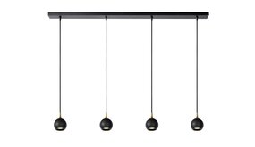 Lucide LED Hanglamp 4xGU10 -  Favori - zwart rond  -  ¯ 9 cm - Excl. lichtbron Lucide LED Hanglamp 4xGU10 -  Favori - zwart rond  -  ¯ 9 cm - Excl. lichtbron