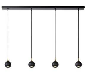 Lucide LED Hanglamp 4xGU10 -  Favori - zwart rond  -  Â¯ 9 cm - Excl. lichtbron