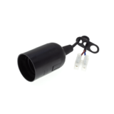 LCB LED Verhuisfitting Zwart - E27 Fitting | 2-aderige Aansluitkabel 15cm - Inclusief Kroonsteen LCB LED Verhuisfitting Zwart - E27 Fitting | 2-aderige Aansluitkabel 15cm - Inclusief Kroonsteen