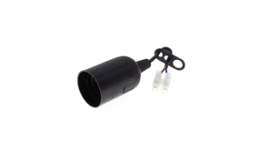 LCB LED Verhuisfitting Zwart - E27 Fitting | 2-aderige Aansluitkabel 15cm - Inclusief Kroonsteen LCB LED Verhuisfitting Zwart - E27 Fitting | 2-aderige Aansluitkabel 15cm - Inclusief Kroonsteen