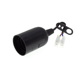 LCB LED Europe  Verhuisfitting Zwart - E27 Fitting | 2-aderige Aansluitkabel 15cm - Inclusief Kroonsteen