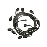 Prikkabel lichtslinger 10m - 10x E27 fittingen - LED lampen optioneel Prikkabel lichtslinger 10m - 10x E27 fittingen - LED lampen optioneel