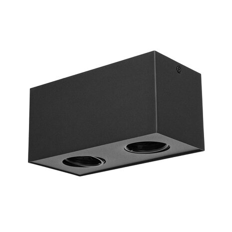 Aigostar LED Plafondspot - 2xGU10 fitting - Excl. lichtbron - Zwart Aigostar LED Plafondspot - 2xGU10 fitting - Excl. lichtbron - Zwart