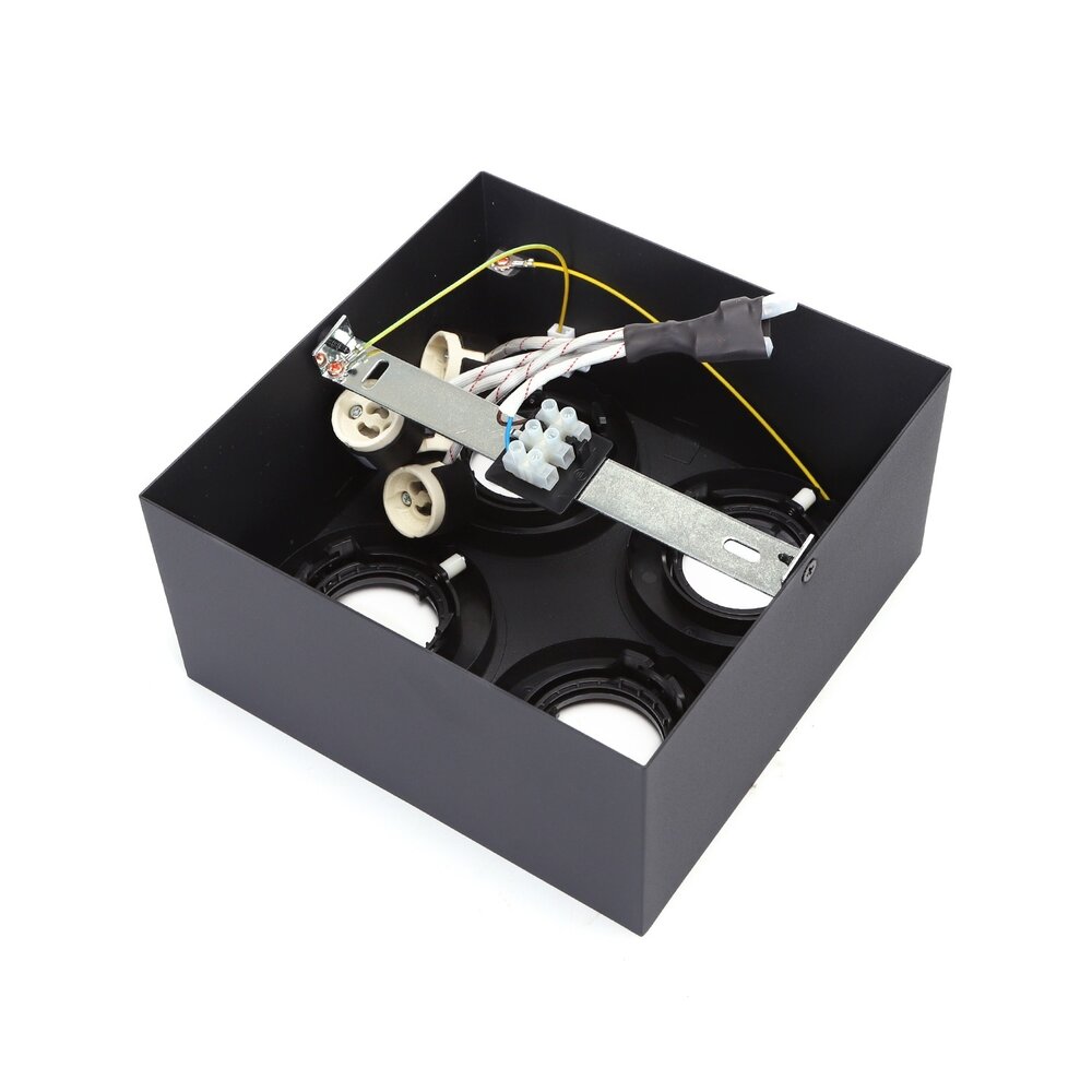 Aigostar LED Plafondspot - 4xGU10 fitting - Excl. lichtbron - Zwart