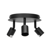 Aigostar LED Plafondspot rond - 3xGU10 fitting - Excl. lichtbron - Zwart Aigostar LED Plafondspot rond - 3xGU10 fitting - Excl. lichtbron - Zwart