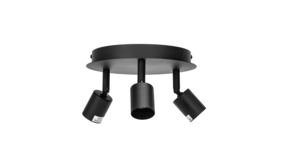 Aigostar LED Plafondspot rond - 3xGU10 fitting - Excl. lichtbron - Zwart Aigostar LED Plafondspot rond - 3xGU10 fitting - Excl. lichtbron - Zwart