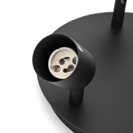 Aigostar LED Plafondspot rond - 3xGU10 fitting - Excl. lichtbron - Zwart