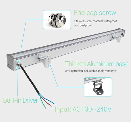 Mi-Light MiLight Wall Washer - 48W - IP66 - 60lm p/w - RGB+CCT - 3 jaar garantie Mi-Light MiLight Wall Washer - 48W - IP66 - 60lm p/w - RGB+CCT - 3 jaar garantie
