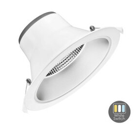 LCB LED Europe  LED Downlight 20W - Wit - SIA Ø195 - Buitenmaat 232mm - 2200Lm - CCT kleur instelbaar - incl. 1.5m Eurostekker