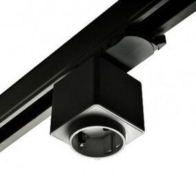 LCB LED Europe  LED 3-Fase Spannigsrail - Toebehoren | Stopcontact Zwart