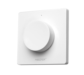 Mi-Light LED Draai Dimmer Miboxer - Opbouw - Wandbediening - Behuizing wit | RF 2.4Ghz - CCT Lichtkleur bedienbaar en Dimbaar | Draadloos