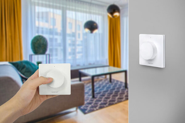 Mi-Light LED Draai Dimmer Miboxer - Opbouw - Wandbediening - Behuizing wit | RF 2.4Ghz - CCT Lichtkleur bedienbaar en Dimbaar | Draadloos Mi-Light LED Draai Dimmer Miboxer - Opbouw - Wandbediening - Behuizing wit | RF 2.4Ghz - CCT Lichtkleur bedienbaar en Dimbaar | Draadloos
