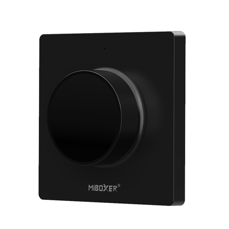 Mi-Light LED Draai Dimmer Miboxer - Opbouw 86x86MM - Wandbediening - Zwart | RF 2.4Ghz - CCT Lichtkleur bedienbaar en Dimbaar | Draadloos Mi-Light LED Draai Dimmer Miboxer - Opbouw 86x86MM - Wandbediening - Zwart | RF 2.4Ghz - CCT Lichtkleur bedienbaar en Dimbaar | Draadloos