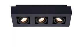 Lucide LED Plafondspot XIRAX - GU10 fitting - 3x5W - 2200K-3000K - Dimbaar - Zwart Lucide LED Plafondspot XIRAX - GU10 fitting - 3x5W - 2200K-3000K - Dimbaar - Zwart