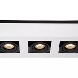 Lucide LED Plafondspot XIRAX - GU10 fitting - 3x5W - 2200K-3000K - Dimbaar - Wit