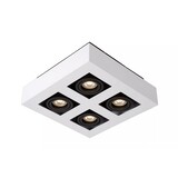 Lucide LED Plafondspot XIRAX - GU10 fitting - 4x5W - 2200K-3000K - Dimbaar - Wit Lucide LED Plafondspot XIRAX - GU10 fitting - 4x5W - 2200K-3000K - Dimbaar - Wit