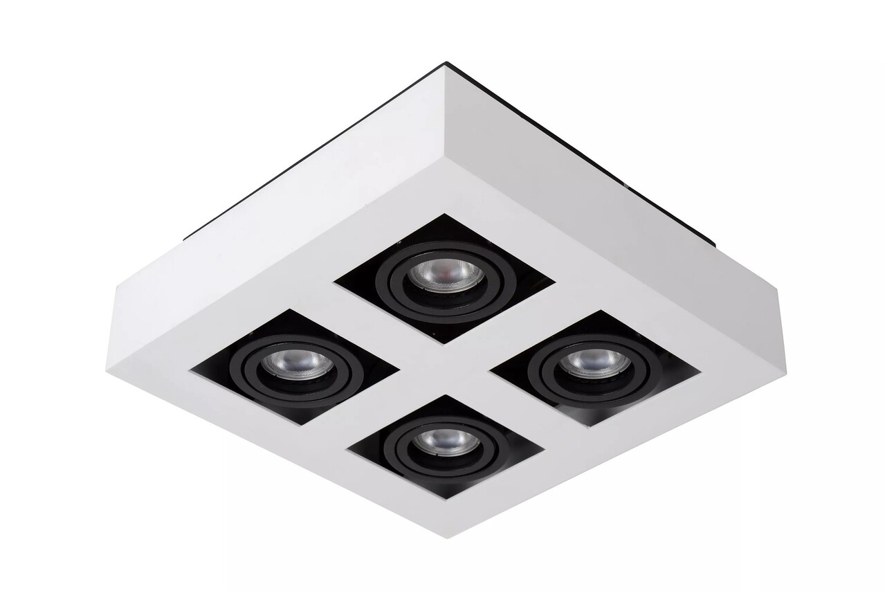 Lucide LED Plafondspot XIRAX - GU10 fitting - 4x5W - 2200K-3000K - Dimbaar - Wit Lucide LED Plafondspot XIRAX - GU10 fitting - 4x5W - 2200K-3000K - Dimbaar - Wit