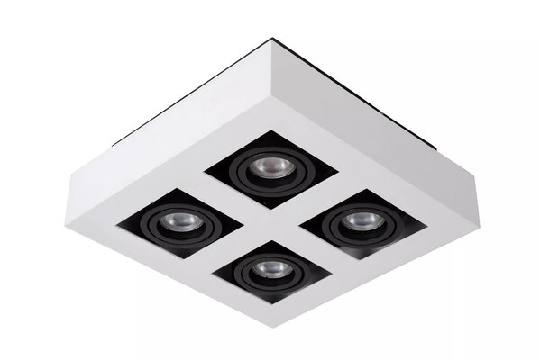 Lucide LED Plafondspot XIRAX - GU10 fitting - 4x5W - 2200K-3000K - Dimbaar - Wit Lucide LED Plafondspot XIRAX - GU10 fitting - 4x5W - 2200K-3000K - Dimbaar - Wit