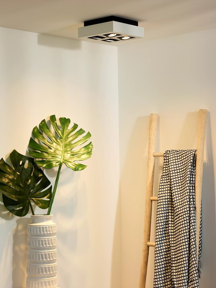 Lucide LED Plafondspot XIRAX - GU10 fitting - 4x5W - 2200K-3000K - Dimbaar - Wit Lucide LED Plafondspot XIRAX - GU10 fitting - 4x5W - 2200K-3000K - Dimbaar - Wit