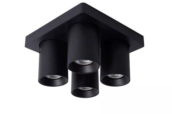 Lucide LED Plafondspot NIGEL - GU10 fitting - 4x5W - 2200K-3000K - Dimbaar - Zwart Lucide LED Plafondspot NIGEL - GU10 fitting - 4x5W - 2200K-3000K - Dimbaar - Zwart