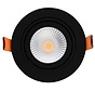 LED Inbouwspot - Dimbaar - 5W - 2700K warm wit licht - Verzonken - Zwart