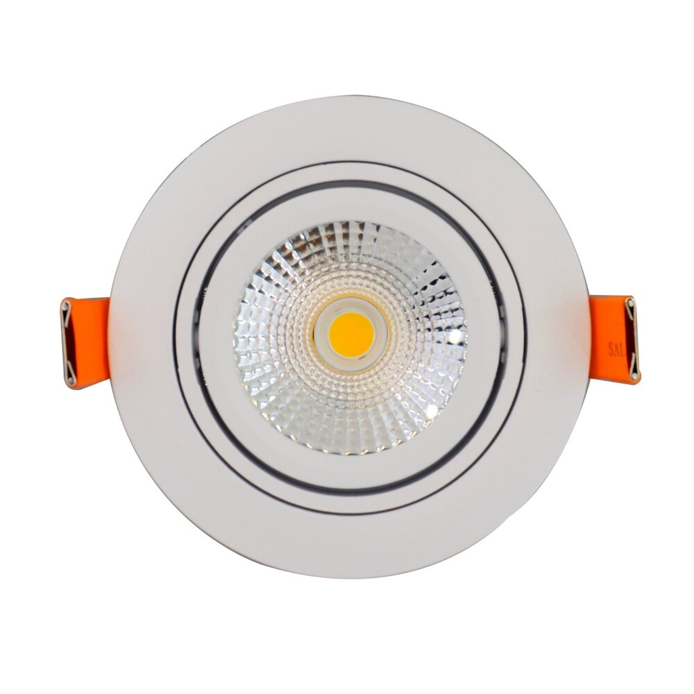 LCB LED LED Inbouwspot 95mm - IP65 Wit Verzonken - 5W 420Lm - 827 2700K Warm Wit | Zaagmaat 80MM - Dimbaar - 230v