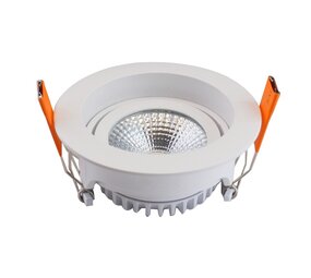 LCB LED Europe  LED Inbouwspot 95mm - IP65 Wit Verzonken - 5W 420Lm - 827 2700K Warm Wit | Zaagmaat 80MM - Dimbaar - 230v