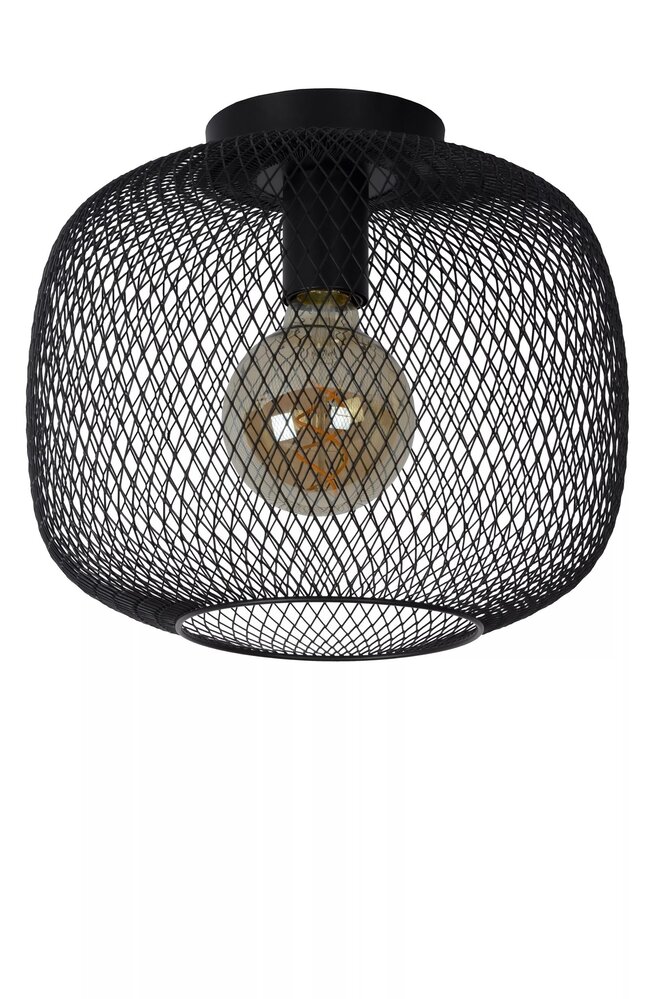plafonnire MESH - Â¯30cm - E27 fitting - Excl. lichtbron - Zwart