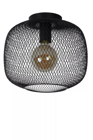 plafonnire MESH - Â¯30cm - E27 fitting - Excl. lichtbron - Zwart