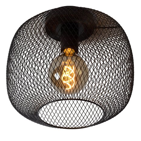 plafonnire MESH - Â¯30cm - E27 fitting - Excl. lichtbron - Zwart