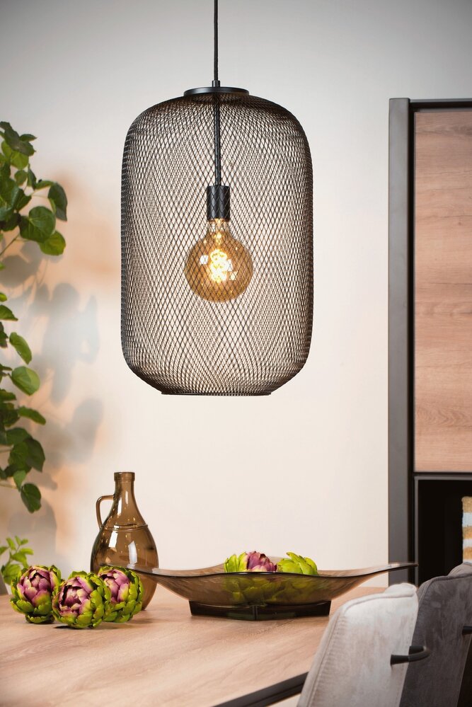 Hanglamp MESH - ¯35cm - E27 fitting - Excl. lichtbron - Zwart Hanglamp MESH - ¯35cm - E27 fitting - Excl. lichtbron - Zwart