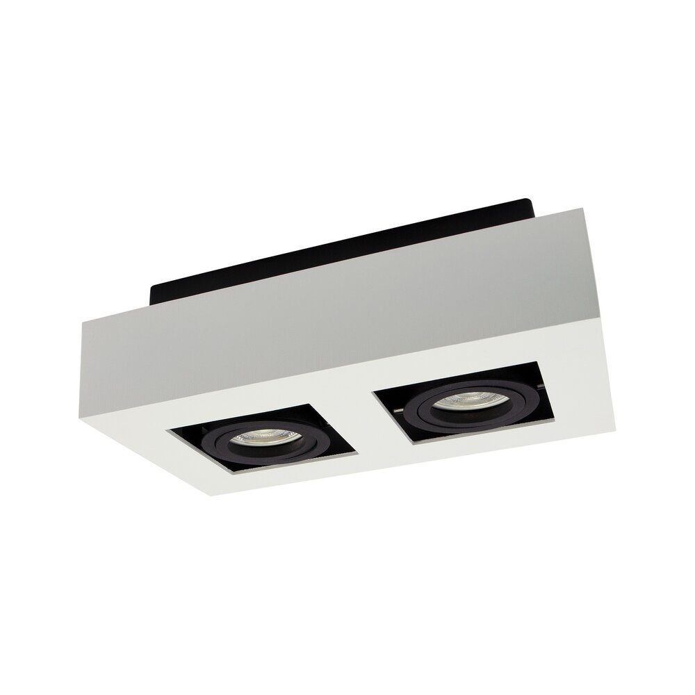 Spectrum voor de installateur LED Plafondspot MIRORA - 2xGU10 fitting - Kantelbaar - Wit/Zwart