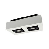 Spectrum voor de installateur LED Plafondspot MIRORA - 2xGU10 fitting - Kantelbaar - Wit/Zwart