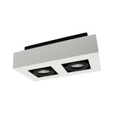 Spectrum voor de installateur LED Plafondspot MIRORA - 2xGU10 fitting - Kantelbaar - Wit/Zwart