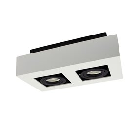 Spectrum voor de installateur LED Plafondspot MIRORA - 2xGU10 fitting - Kantelbaar - Wit/Zwart