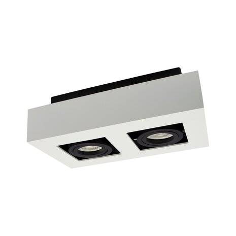 Spectrum voor de installateur LED Plafondspot MIRORA - 2xGU10 fitting - Kantelbaar - Wit/Zwart