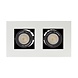 Spectrum voor de installateur LED Plafondspot MIRORA - 2xGU10 fitting - Kantelbaar - Wit/Zwart