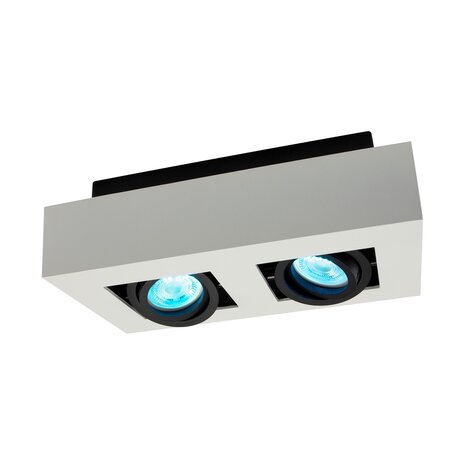Spectrum voor de installateur LED Plafondspot MIRORA - 2xGU10 fitting - Kantelbaar - Wit/Zwart